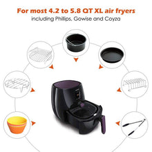 Load image into Gallery viewer, Air Fryer Accessories 8 Inch for 5.8 qt XL Air Fryer, 9 pieces for Gowise Phillips and Cozyna Air Fryer, Fit 4.2 qt to 5.8 qt,
