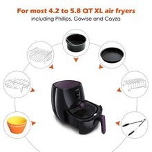 Load image into Gallery viewer, Air Fryer Accessories 8 Inch for 5.8 qt XL Air Fryer, 9 pieces for Gowise Phillips and Cozyna Air Fryer, Fit 4.2 qt to 5.8 qt,
