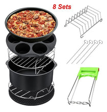 Load image into Gallery viewer, High Quality Air Fryer Accessories 7 Inch for Gowise Phillips Cozyna and Secura, Set of 8, Fit all Airfryer 3.7 4.2 5.3 5.8QT
