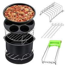 Load image into Gallery viewer, Air Fryer Accessories 8 Inch for Gowise Phillips Cozyna and Secura, Set of 9, Fit all Airfryer electric fryer 5.3QT to 5.8QT
