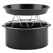 Load image into Gallery viewer, 7 Inch Fryer Accessory 3 In 1 Multifunctional Air Fryer Accessories Set Kit Parts Bread Shelf Cake Barrel Pizza Pan
